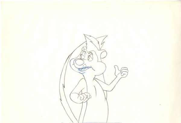 Looney Tunes Original Production Cel with Matching Drawing: Pepe For Discount