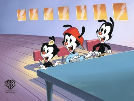 Animaniacs Original Production Cel on Original Background: Wakko, Yakko, and Dot For Cheap