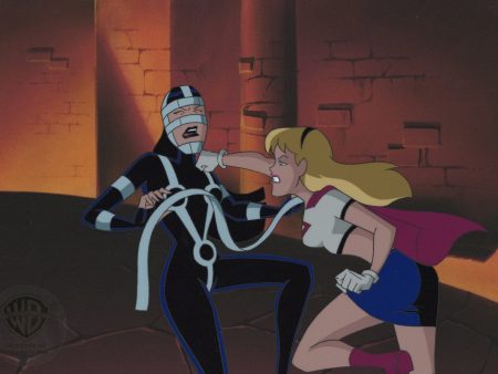 Superman the Animated Series Original Production Cel: Supergirl and Lashina on Sale