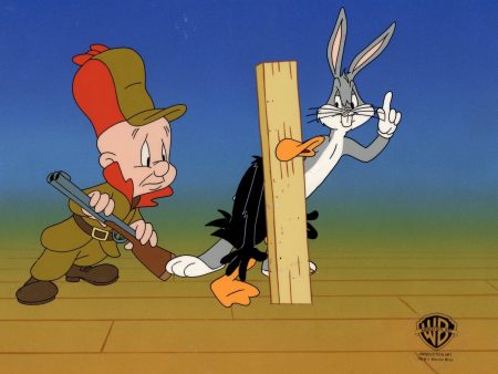 Looney Tunes Original Production Cel: Elmer Fudd, Daffy Duck, Bugs Bunny Sale