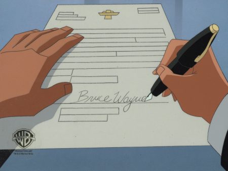 The New Batman Adventures Original Production Cel on Original Background: Bruce Wayne s Signature Online