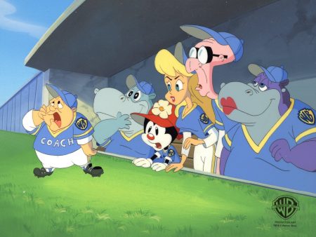 Animaniacs Original Production Cel on Original Background: Hip Hippos, Nurse, Dr. S, Dot, Plotz Online now