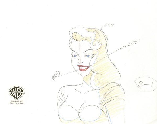 Batman The Animated Series Original Production Drawing: Barbara Gordon Sale