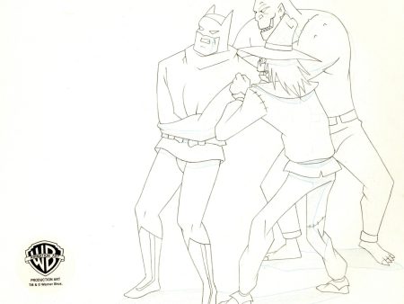 Batman The Animated Series Original Production Drawing: Batman, Scarecrow, and Killer Croc Discount