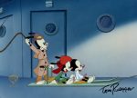 Animaniacs Original Production Cel Signed By Tom Ruegger: Yakko, Wakko, and Dot Online Sale