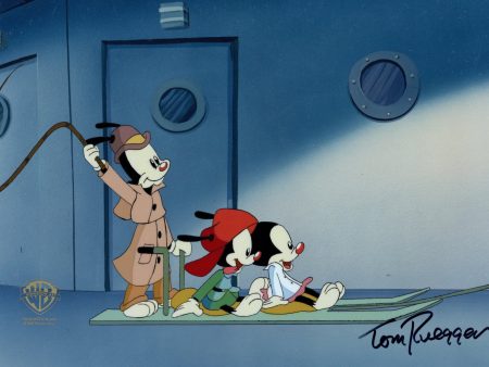 Animaniacs Original Production Cel Signed By Tom Ruegger: Yakko, Wakko, and Dot Online Sale