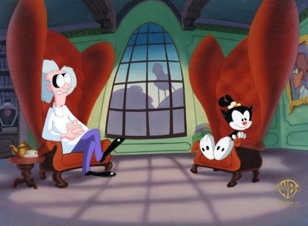 Animaniacs Original Production Cel: Dr. Scratchnsniff and Dot Online now