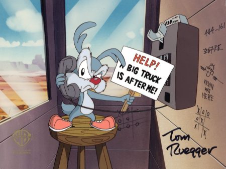 Tiny Toon Adventures Original Production Cel Signed by Tom Ruegger: Calamity Coyote Online Sale