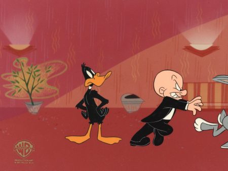 Looney Tunes Original Production Cel: Daffy Duck, Elmer Fudd, Bugs Bunny Online Hot Sale