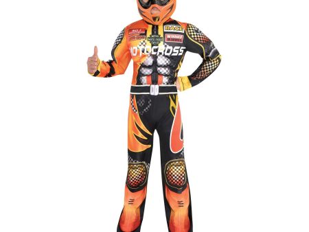 Child Motorcross Driver Costume Supply