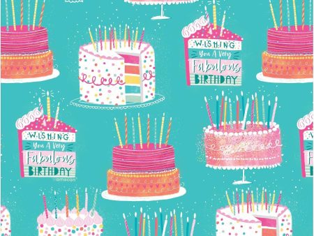 All Over Cakes Paper Jumbo Gift Wrap Cheap