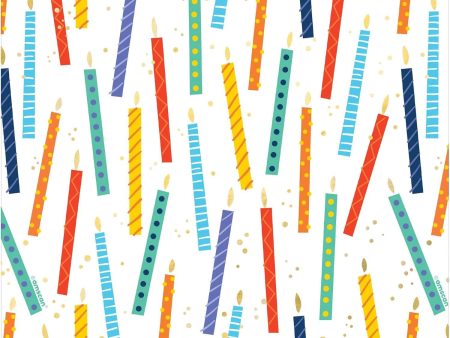 All Over Candles Paper Jumbo Gift Wrap on Sale