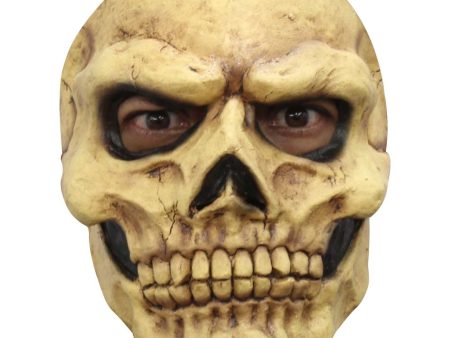 Adult Yellowed Skull Latex Face Mask Sale