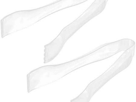 Frosty White Serving Plastic Mini Tongs 2pcs Online now