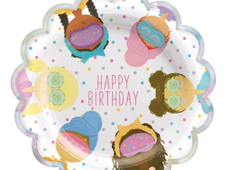 Spa Party Round Paper Plates 9in Discount