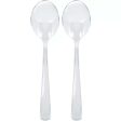 Clear Packaged Plastic Serving Spoons 2pcs Fashion