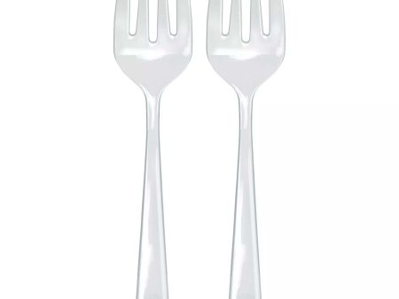 Clear Packaged Plastic Serving Forks 2pcs Online Hot Sale