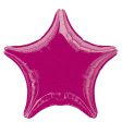 Fuchsia Dazzler Star Holo Foil Balloon 18in Supply