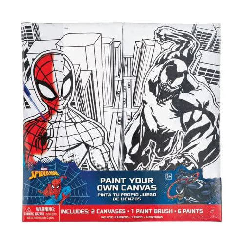 Marvel Spiderman Colour Your Own Canvas Set 2pcs Sale