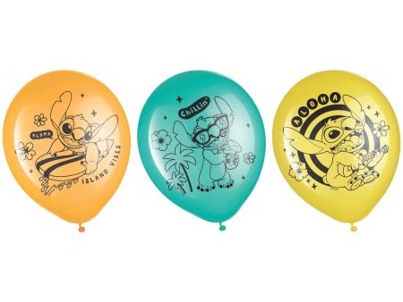 Disney Lilo & Stitch Latex Balloons 12in 6pcs For Sale