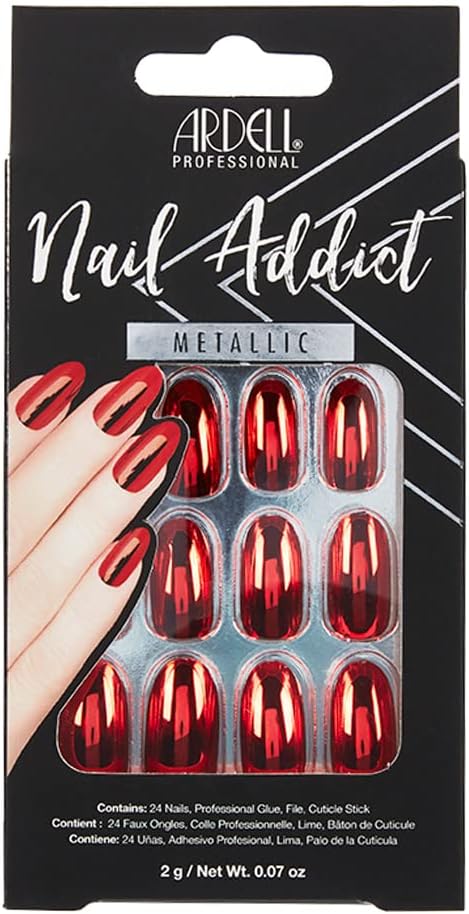 Red Metallic Ardell Nails Online