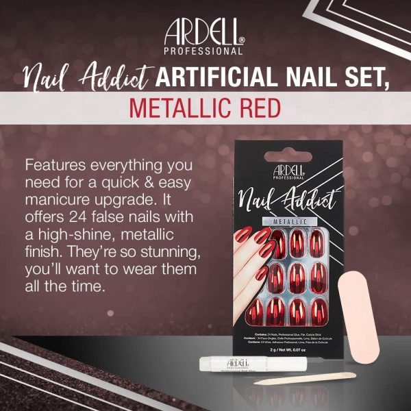 Red Metallic Ardell Nails Online