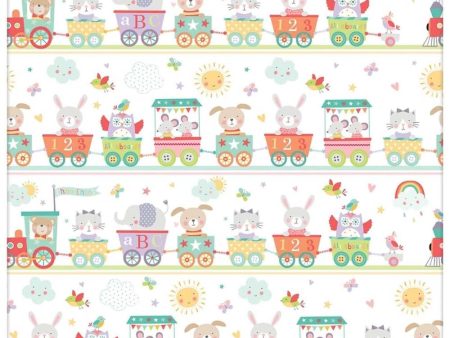 Baby Train Jumbo Paper Gift Wrap 16ft X 30in Supply