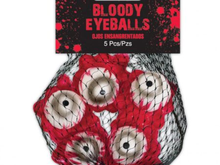 Halloween Asylum Bloody Eyeballs - Plastic 5pcs Fashion