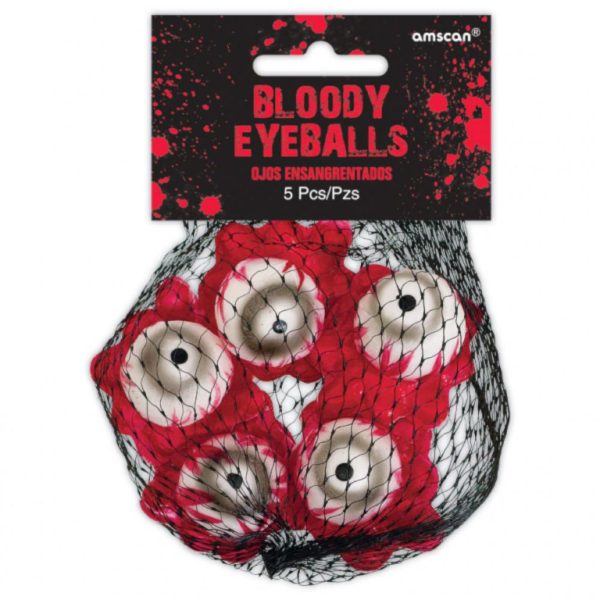 Halloween Asylum Bloody Eyeballs - Plastic 5pcs Fashion