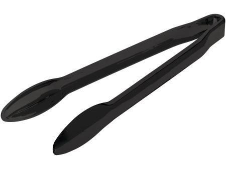 Jet Black Package Serving Plastic Tongs 2pcs For Sale