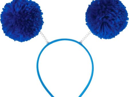 Blue Headbopper Pom Pom Supply