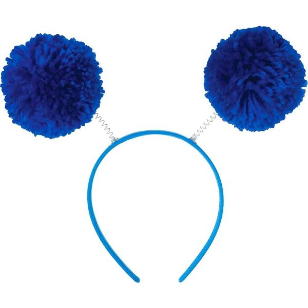 Blue Headbopper Pom Pom Supply