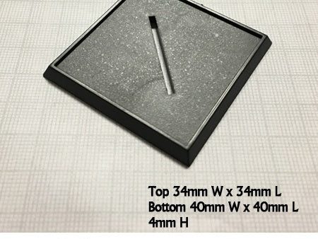 Reaper Miniatures - 40mm Square Plastic Base (10) Sale